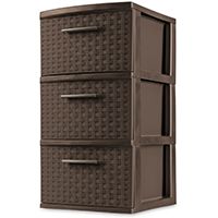 TOWER 3 DRAWER WEAVE EXPRESSO