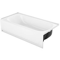 BATHTUB RH WHITE STEEL ALOHA