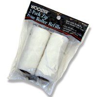 WOOSTER ZIP R148-3 Mini Trim Roller Refill, 3/16 in Thick Nap, Fabric Cover