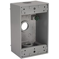 5320-5 ALUM GRY 3OUTLET BOX 1G