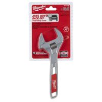 Milwaukee 48-22-7508 Adjustable Wrench, 1-1/2 in Jaw, Ergonomic Handle, Steel