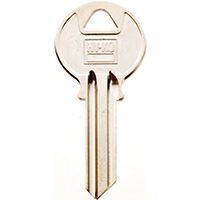 Hy-Ko Blank Key, Brass, Nickel Plated