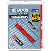 MagLite K3A036 Flashlight, Incandescent Lamp, Alkaline Battery, Red