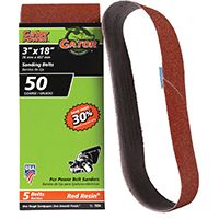 3X18IN 50GRIT ALUM OX BELT 5PK