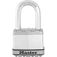 Master Lock Magnum M5XKADLF Keyed Padlock, 2 in W Body, 1-1/2 in H Shackle, Stainless Steel