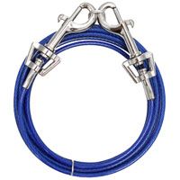 Boss Pet PDQ Q231000099 Pet Tie-Out Belt with Twin Swivel Snap, 15 ft L Belt/Cable