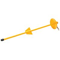 Boss Pet 01310 Dome Tie-Out Stake, 21 in L Belt/Cable, Steel, Bright Yellow