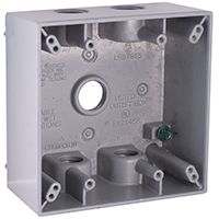 BOX OUTLET ALUM 2G 31CU IN GRY