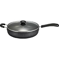 T-Fal A9108274 Non-Stick Specialty Jumbo Cooker With Glass Lid, 5 qt Capacity, Aluminum