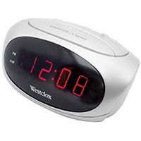 CLOCK ALARM LED WHITE .6IN