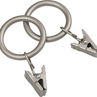 Kenney KN75001 Curtain Clip Ring, Metal, Antique Pewter