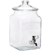 Oneida 93474 Beverage Dispenser, 1.5 gal Capacity, Glass Container, Clear