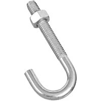 BOLT J-HOOK 5/16X3IN ZINC