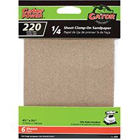 220GRIT ALUM OX 1/4 SHEET 6PK