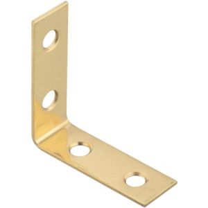 National Hardware V1875 Series N213-397 Corner Brace, 1-1/2 in L, Brass