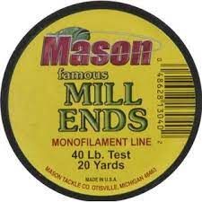 Mason ME-40 Mill End Mono Leader Clear 40Ib Fishing Line