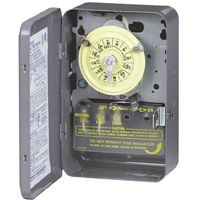 Intermatic T103 Heavy-Duty Mechanical Time Switch, 40 A, 120 V, 24 hr Time Setting, Gray