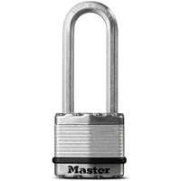 Master Lock Magnum M1XKADLJ Keyed Padlock, 1-3/4 in W Body, 2-1/2 in H Shackle, Stainless Steel