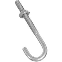 BOLT J-HOOK 3/16X2-1/2IN ZINC