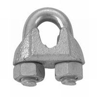 Campbell T7670429 Wire Rope Clip, 3/16 in Opening, Malleable Iron, Electro-Galvanized