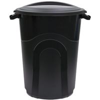 TRSH CAN MLD PLSTC BLK 32 GAL