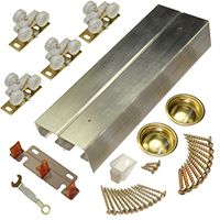 Johnson Hardware 134F722D Bypass Door Hardware Set, 36 in W Max Door