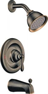 Moen Caldwell 82496EPBRB Tub and Shower Faucet, Stainless Steel, Mediterranean Bronze