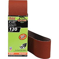 3X21 120GRIT ALUM OX BELT 5PK