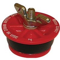Oatey 33401 Test Plug, 2 in, Plastic, Red