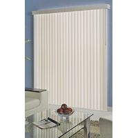 Simple Spaces Light Filtering Vertical Vinyl Blind, 84 In L X 78 In W, White