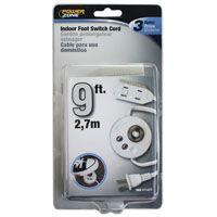 CORD EXTEN FOOT SWITCH WHT 9FT