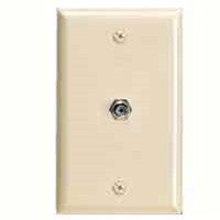 WALL PLATE TV/COAXIAL 1G IVORY