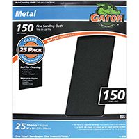 Gator Sanding Sheet, 150-Grit, Cloth Backing, Emery