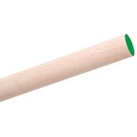 Waddell 6404UB Dowel Rod, 48 in L, 1/4 in Dia, Round, Aspen Hardwood