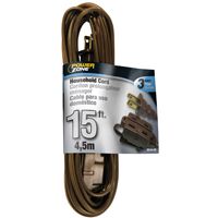 CORD EXT INDR 16/2SPTX15FT BRN