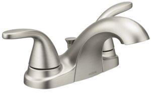 Moen Adler 84603SRN Bathroom Faucet, 2-Faucet Handle, 2-9/16 in H Spout, Metal, Brushed Nickel