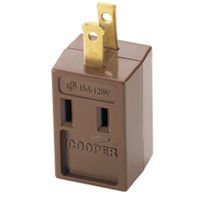 BRWN 3OUTLET 2WIRE CUBE TAP