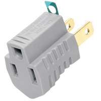 GRAY 2WIRE GROUNDING ADAPTER