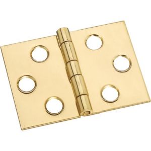 National Hardware N211-870 Desk Hinge, 5 lb Weight Capacity, Brass