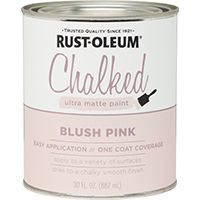 RUST-OLEUM Chalked 285142 Chalked Paint, Blush Pink, Ultra Matte, 30 oz Pint