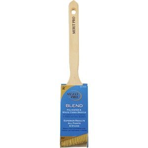 2" White China Poly Angle Brush