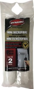6 X 1/4 Microfibre Mini Roller Cover 2PK