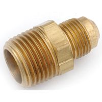 Anderson Metals 754048-1008 Connector, 5/8 in Flare x 1/2 in MPT, 650 psi, Brass