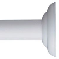 ROD SHOWER WHITE 72 INCH