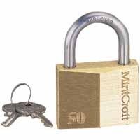 PADLOCK BRASS 1-1/16W SHACKLE