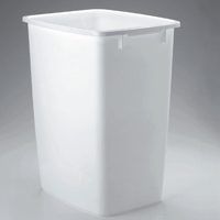 Rubbermaid FG2806TPWHT Waste Basket, 36 qt Capacity, Rectangular, Plastic, White