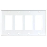 WALL PLATE ROCKER 4GANG WHT