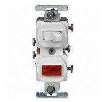 SWITCH/PILOT LIGHT WHT 1P 15A