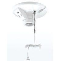 LAMPHOLDER CEIL P-CHN CORD WHT