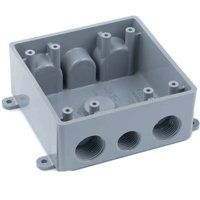 TBOX PVC 2G THRD WTHR PRF GRAY